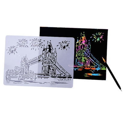 2 London Bridge Construction Series Painting Template Theme City A4 Label Template - Art Supplies by buy2fix | Online Shopping UK | buy2fix