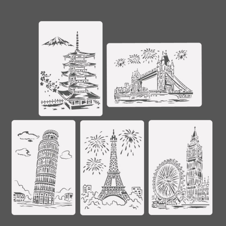 4 Big Ben Construction Series Painting Template Theme City A4 Label Template - Art Supplies by buy2fix | Online Shopping UK | buy2fix