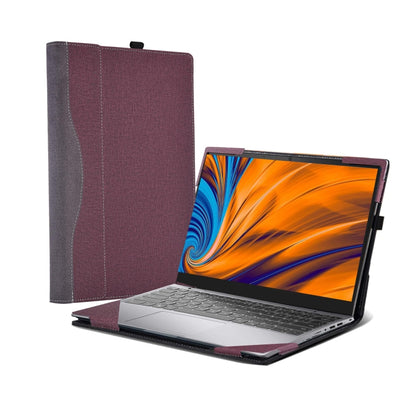 For Samsung Galaxy Book 3 Ultra 16 Inch Leather Laptop Anti-Fall Protective Case(Wine Red) - 15.6 - 17 inch by buy2fix | Online Shopping UK | buy2fix