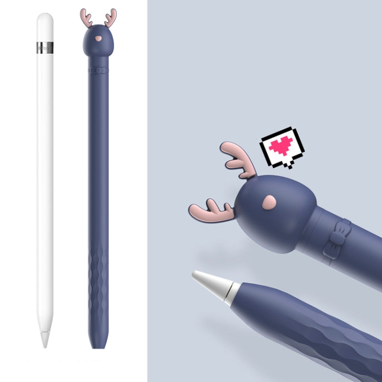 Cartoon Silicone Capacitive Pen Non-Slip And Anti-Drop Protective Cover For Apple Pencil 1(Deer) - Pencil Accessories by buy2fix | Online Shopping UK | buy2fix