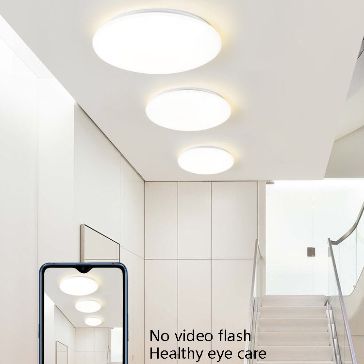 LED Sound Light Control Ceiling Lamp Round Corridor Intelligent Sensor Lamp, Power source: 12W 270mm(Warm White) - Sensor LED Lights by buy2fix | Online Shopping UK | buy2fix