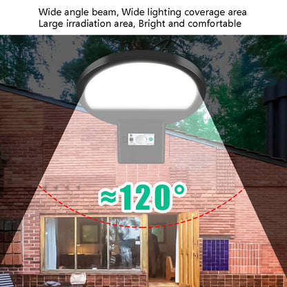 LED Solar Motion Sensing Outdoor Street Lamp Head Garden Community Lighting Wall Lamp, Style: Remote Control+Sensor(Warm White Light) - Street Lights by buy2fix | Online Shopping UK | buy2fix