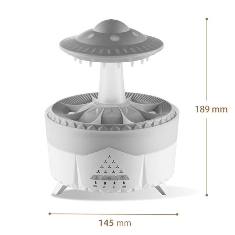 UFO Water Drop Aromatherapy Humidifier Desktop Remote Control Diffuser, Plug: AU Plug(Black) - Air Purifiers & Accessories by buy2fix | Online Shopping UK | buy2fix