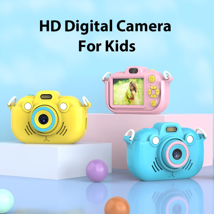 DC502 2.4-Inch 16X Zoom 2.7K Video Recording Children Digital Camera, Color: Yellow No Card(US Plug) - Children Cameras by buy2fix | Online Shopping UK | buy2fix