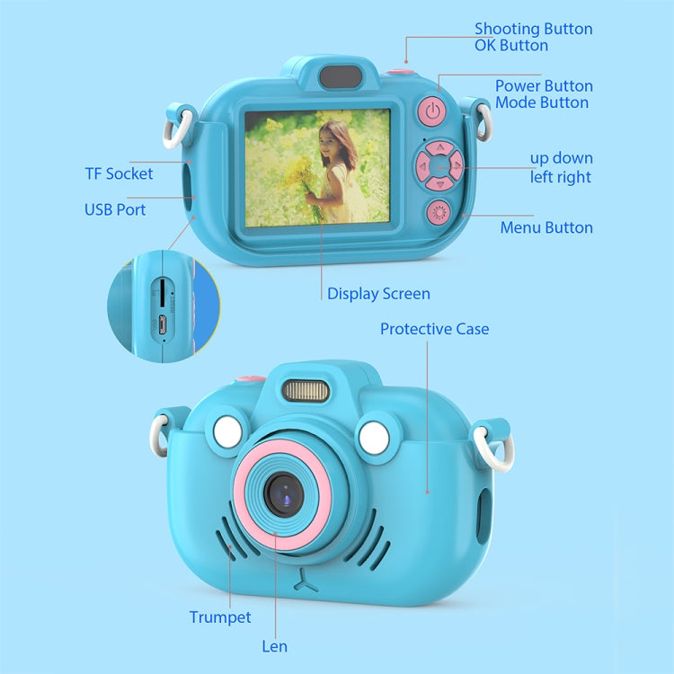 DC502 2.4-Inch 16X Zoom 2.7K Video Recording Children Digital Camera, Color: Pink No Card(US Plug) - Children Cameras by buy2fix | Online Shopping UK | buy2fix