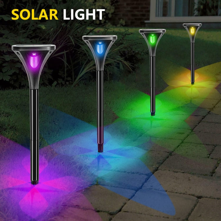 TS-S5206 4 LED Four-Sided Luminous Solar Lawn Lamp Ground Plug Light, Color temperature: Colorful Gradient - Solar Lights by buy2fix | Online Shopping UK | buy2fix