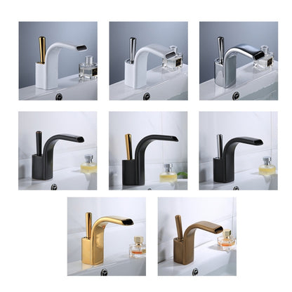 Bathroom All Copper Basin Hot And Cold Water Faucet, Specification: Silver - Faucets & Accessories by buy2fix | Online Shopping UK | buy2fix