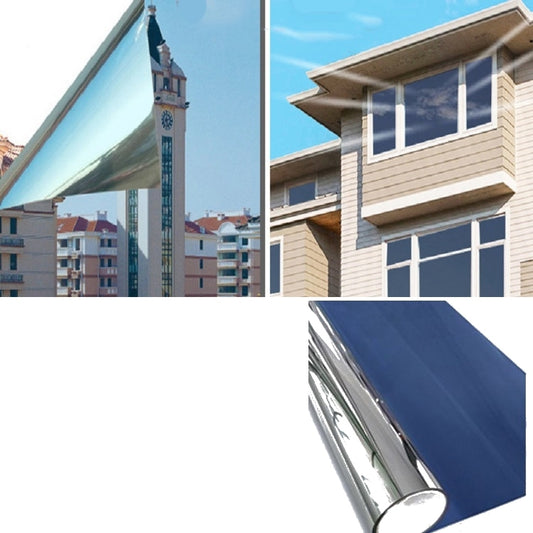 Sunscreen Shading Film One-way Perspective Anti-peeping Glass Sticker, Specification: 40x100cm(Dark Blue Single Permeable) - Door & Window Films by buy2fix | Online Shopping UK | buy2fix