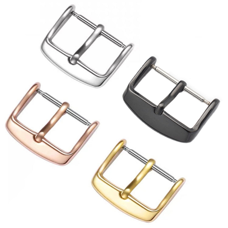 5pcs IP Plated Stainless Steel Pin Buckle Watch Accessories, Color: Rose Gold 22mm - Watch Accessories & Parts by buy2fix | Online Shopping UK | buy2fix