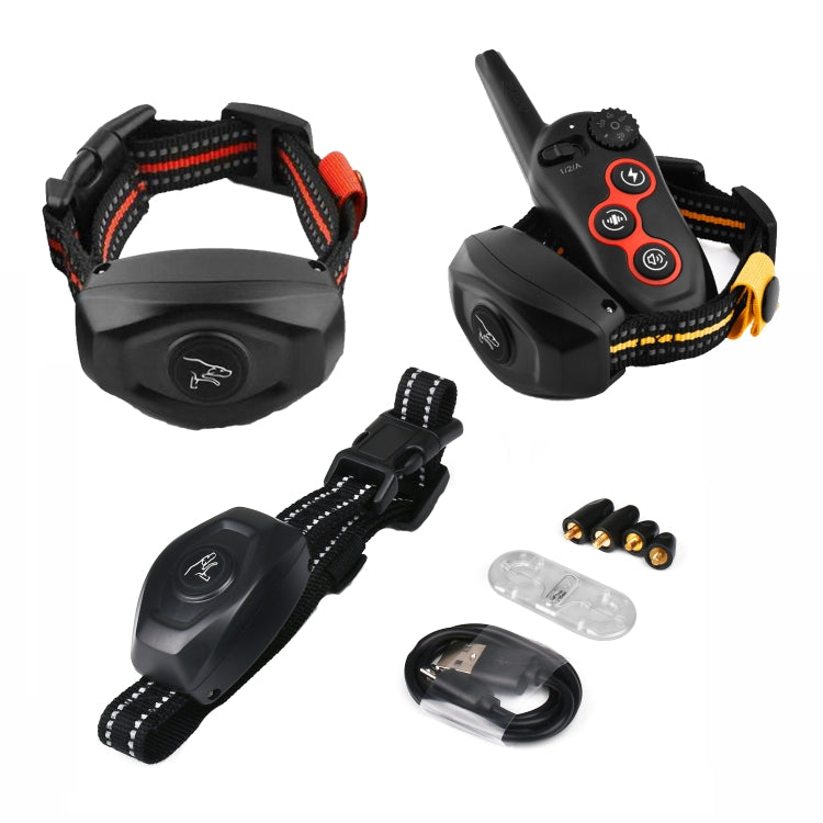 Remote Control Trainer Dog Collar Automatic Barking Stopper, Specification: 1 Drag 1 Black - Training Aids by buy2fix | Online Shopping UK | buy2fix