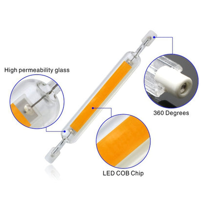 78MM 10W R7S LED COB Dimmer Glass Lamp Double-end Horizontal Plug-in Light(220v Natural White Light) - LED Blubs & Tubes by buy2fix | Online Shopping UK | buy2fix