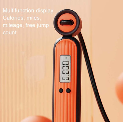 Fitness Sport Intelligent Electronic Counting Skipping Rope, Style: Small Ball Dual Use (Carmine) - Sporting goods by buy2fix | Online Shopping UK | buy2fix