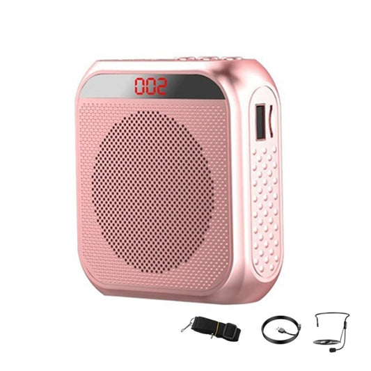 S17 Mini Portable Tour Guide Teaching Loudspeaker with Screen Display(Rose Gold) - Loudspeaker by buy2fix | Online Shopping UK | buy2fix