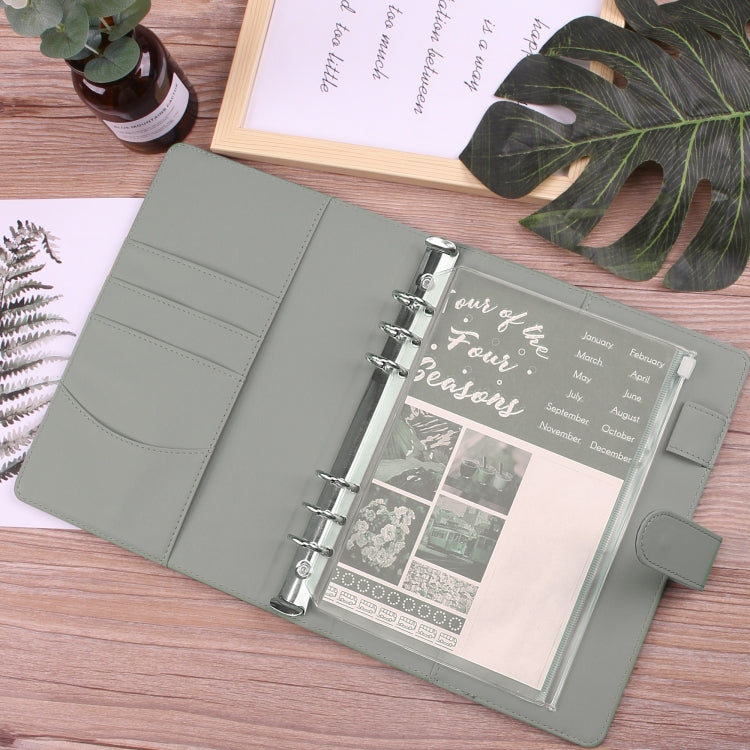 A5 Macaron Notebook PU Loose-leaf Cash Budget Handbook(Green) - Notebooks by buy2fix | Online Shopping UK | buy2fix