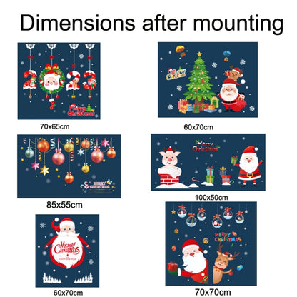 Santa Claus Hanging Stickers Shop Window Glass Door Living Room Wall Stickers(6308) - Christmas Stickers by buy2fix | Online Shopping UK | buy2fix