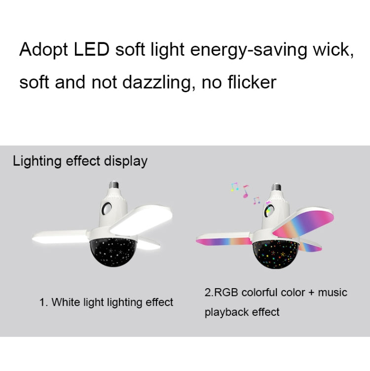 ZSCPH-001 40W Multifunctional Bluetooth RGB Colorful Three-Leaf Music Atmosphere Light, Size: L (Magic Ball) - Smart Light Bulbs by buy2fix | Online Shopping UK | buy2fix