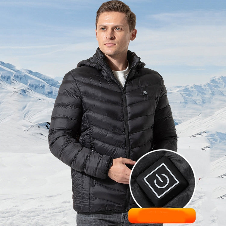 11 Zone Double Control Blue USB Winter Electric Heated Jacket Warm Thermal Jacket, Size: L - Down Jackets by buy2fix | Online Shopping UK | buy2fix