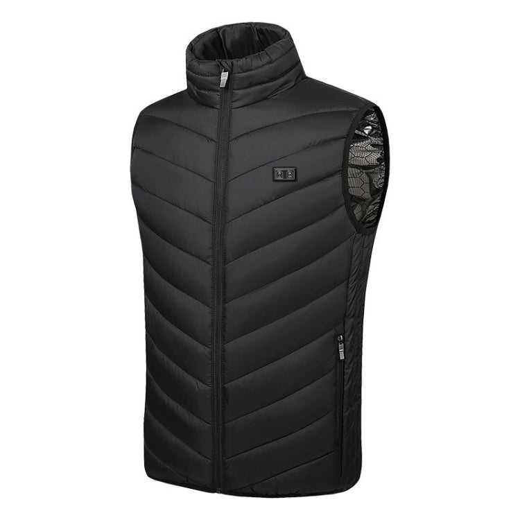 9 Area Double Control Black USB Electric Heating Undershirt Intelligent Warm Vest(XL) - Down Jackets by buy2fix | Online Shopping UK | buy2fix