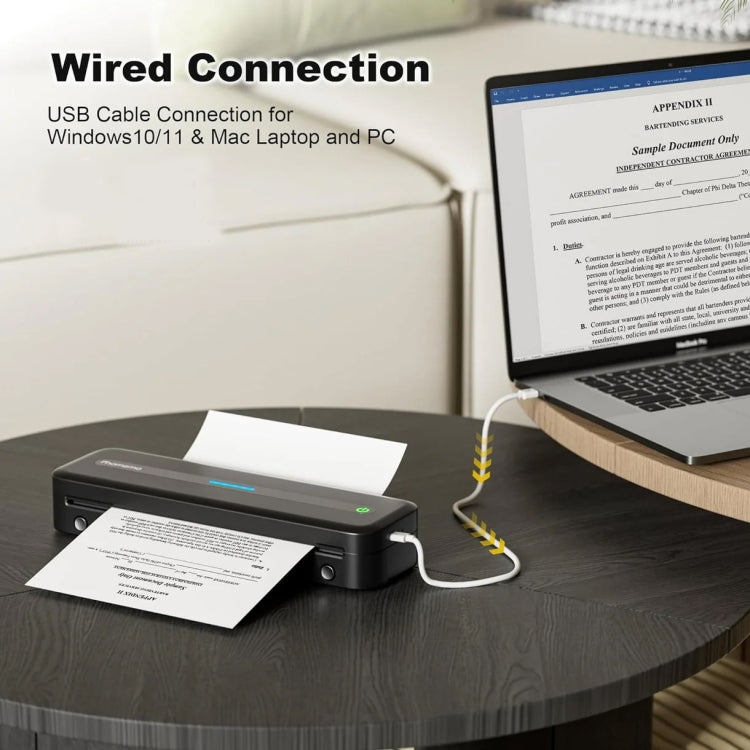 Phomemo M832 300dpi Wireless Thermal Portable Printer, Size: Letter Version(White) - Printer by Phomemo | Online Shopping UK | buy2fix