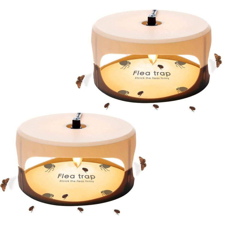2pcs SK111 Pet Household Flea Lamp Flea Sticky Trapper Flea Capture Device(EU Plug) - Traps by buy2fix | Online Shopping UK | buy2fix