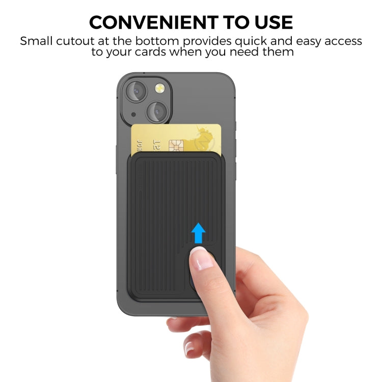 AhaStyle PT133-B Magnetic Vertical Silicone Card Holder(Black) - Others Accessories by AhaStyle | Online Shopping UK | buy2fix