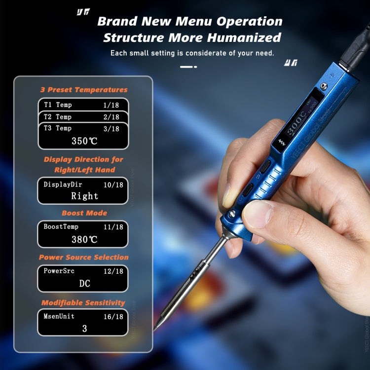 MINIWARE TS101 PD DC Soldering Iron 90W Portable Soldering Pen(With I Soldering Iron Head) - Electric Soldering Iron by MINIWARE | Online Shopping UK | buy2fix