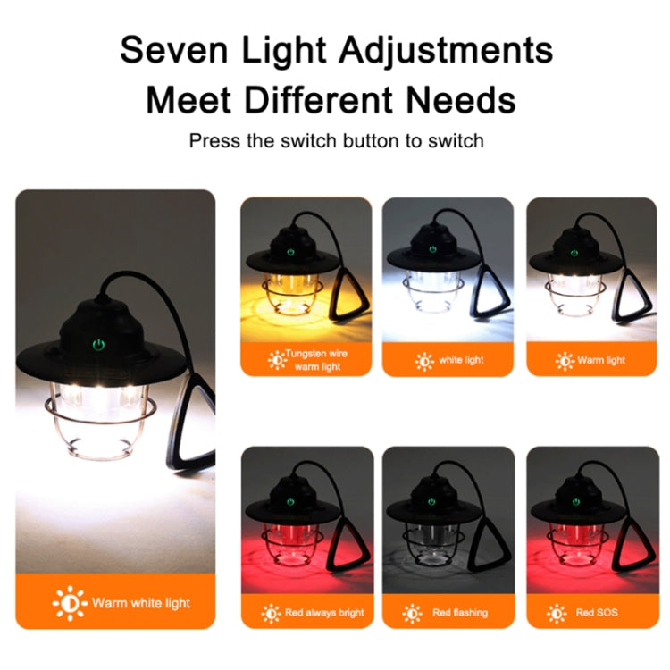 Outdoor Lighting Camping Light USB Rechargeable Horse Lantern(Apricot) - Camping Lighting by buy2fix | Online Shopping UK | buy2fix