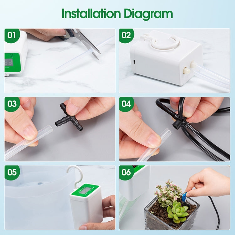 Household Intelligent Drip Irrigation Automatic Watering Timing Machine, Specification: Water 2 Potted Plants - Watering & Irrigation by buy2fix | Online Shopping UK | buy2fix