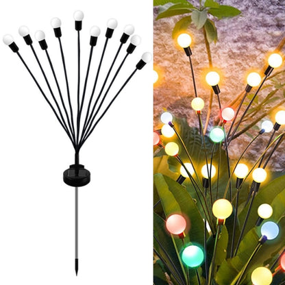 2sets Solar Firefly Lights Christmas Outdoor Garden Waterproof Lawn Lights, Color: 10 Head Color Light - Solar Lights by buy2fix | Online Shopping UK | buy2fix