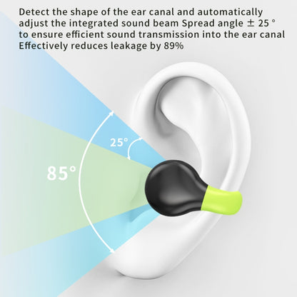 Business Binaural Digital Display Clip-On Bluetooth Earphone With Charging Compartment(Black+Green) - Bluetooth Earphone by buy2fix | Online Shopping UK | buy2fix