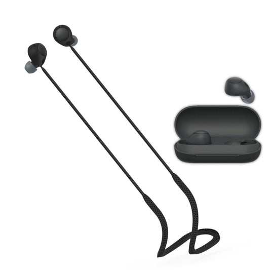 For Sony WF-C700B/WFC-700N 2pcs Bluetooth Headset Silicone Anti-Lost Rope(Black) - Anti-lost & Holder by buy2fix | Online Shopping UK | buy2fix