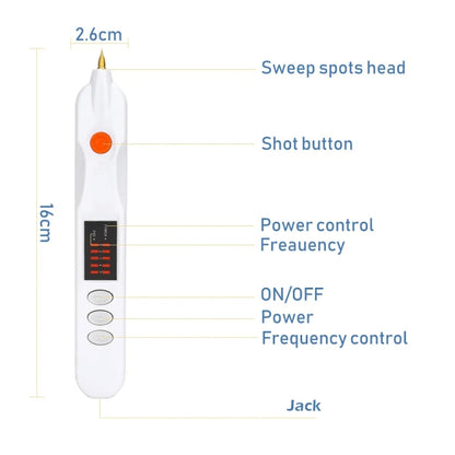 Spot Mole Pen Spot Removal Instrument Home Beauty Instrument, Spec: Charging Model UK Plug(Golden) - Beauty Instrument by buy2fix | Online Shopping UK | buy2fix