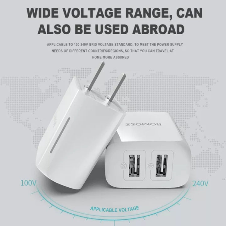 ROMOSS TK12S  10.5W  2.1A Double USB Port Fast Charging Wall Charger,CN Plug - USB Charger by ROMOSS | Online Shopping UK | buy2fix