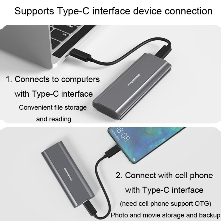 Blueendless 2810 General Dual Protocol Wiring 2-in-1 M.2 Mobile Hard Disk Case SSD External Solid Hard Drive Enclosure Box - HDD Enclosure by Blueendless | Online Shopping UK | buy2fix