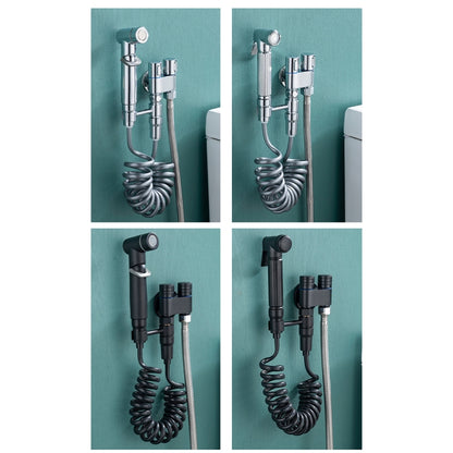 Toilet Mate Booster Flusher Toilet Cleaning Shower Set, Specification: Black Copper Model - Shower Head by buy2fix | Online Shopping UK | buy2fix