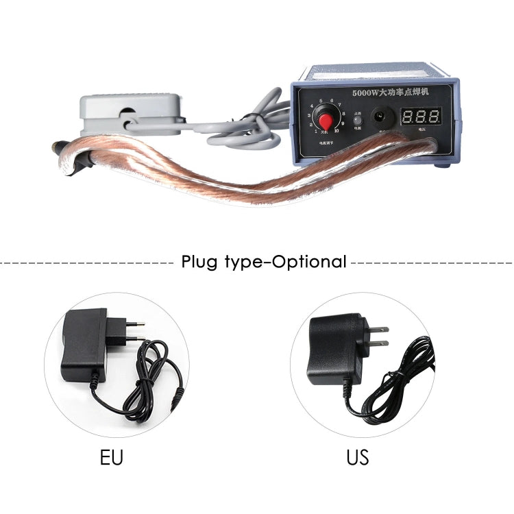 Portable 18650 Battery Spot Welder 5000W High Power Handheld Spot Welding Machine, Style: Footswitch Version EU Plug - Others by buy2fix | Online Shopping UK | buy2fix