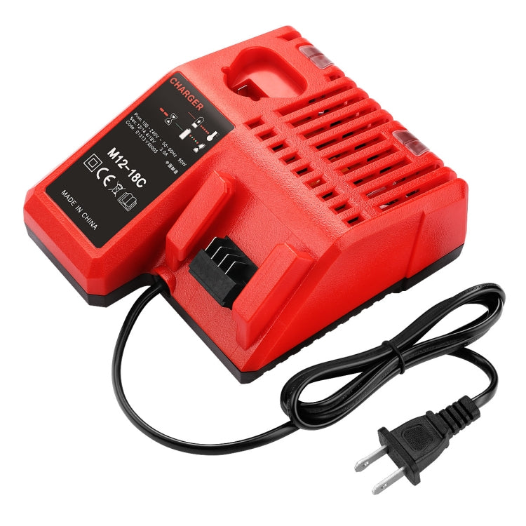 M12-18C For Milwaukee 18V Power Tools Battery Charger, Plug: US - Electric Saws & Accessories by buy2fix | Online Shopping UK | buy2fix