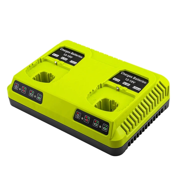 For RYOBI P108 / P117 12-18V Lithium Nickel Battery Dual Port Charger, Plug: EU - Electric Saws & Accessories by buy2fix | Online Shopping UK | buy2fix