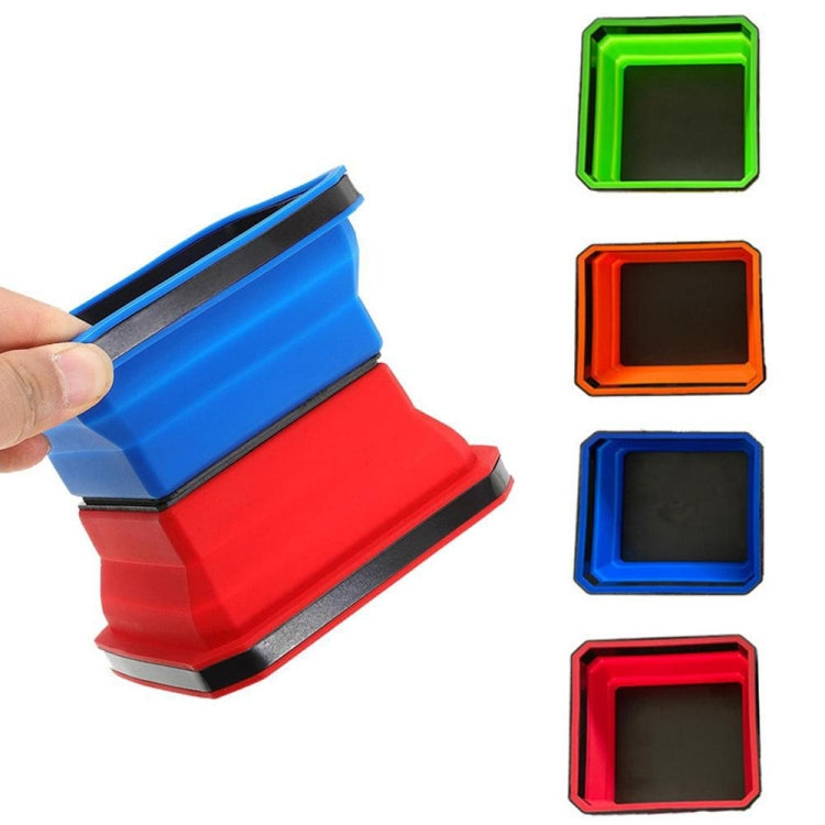 Square Silicone Foldable Magnetic Parts Tray For Small Parts And Tools(Red) - Storage Bags & Boxes by buy2fix | Online Shopping UK | buy2fix