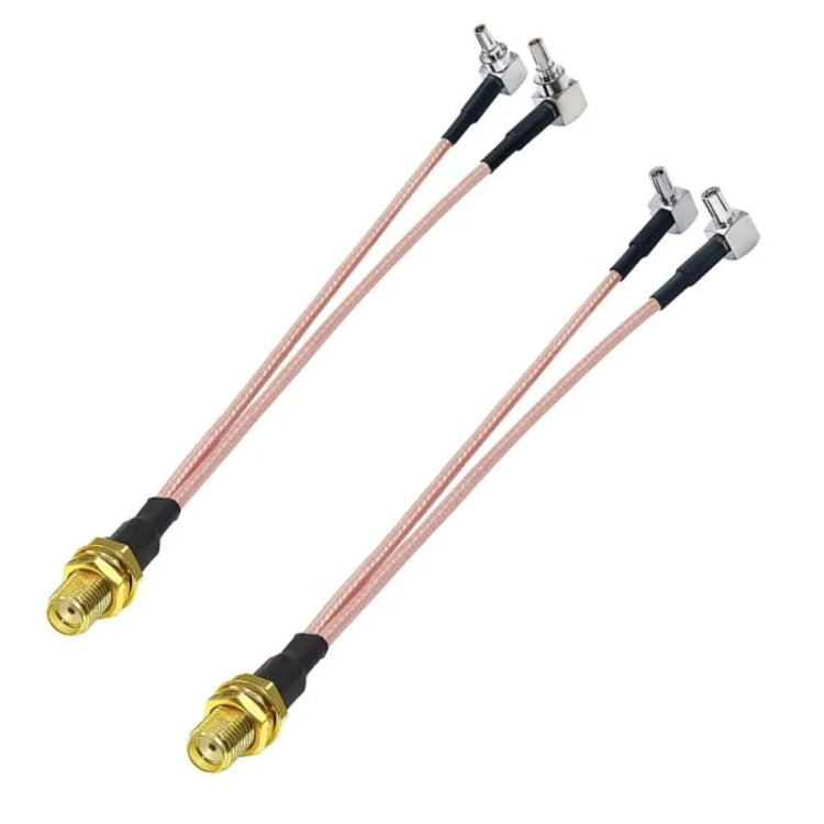 SMA Female To 2 TS9 R WiFi Antenna Extension Cable RG316 Extension Adapter Cable(30cm) - Connectors by buy2fix | Online Shopping UK | buy2fix