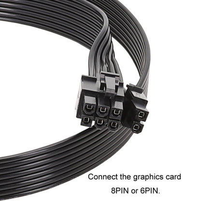 50cm For Corsair 18AWG Flat Cable Power Module Cable Graphics Card Module Cable 8Pin To 8Pin 6+2(Block Type) - Power Cord by buy2fix | Online Shopping UK | buy2fix