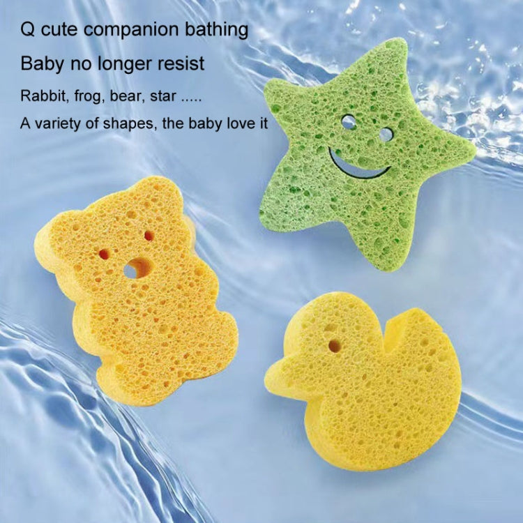 Baby Bathing Wood Pulp Sponge Cute Cartoon Soft Bath Sponge Bath Scrubber, Model: Little Star - Bath Brushes & Sponges by buy2fix | Online Shopping UK | buy2fix