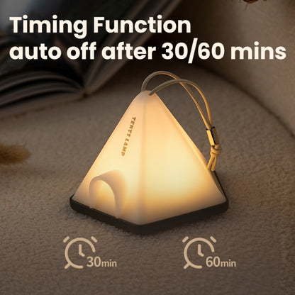 ZAY-L05 Tent-Shape USB Charging Timer Night Light Wild Camping Atmosphere Light(Khaki) - Camping Lighting by buy2fix | Online Shopping UK | buy2fix