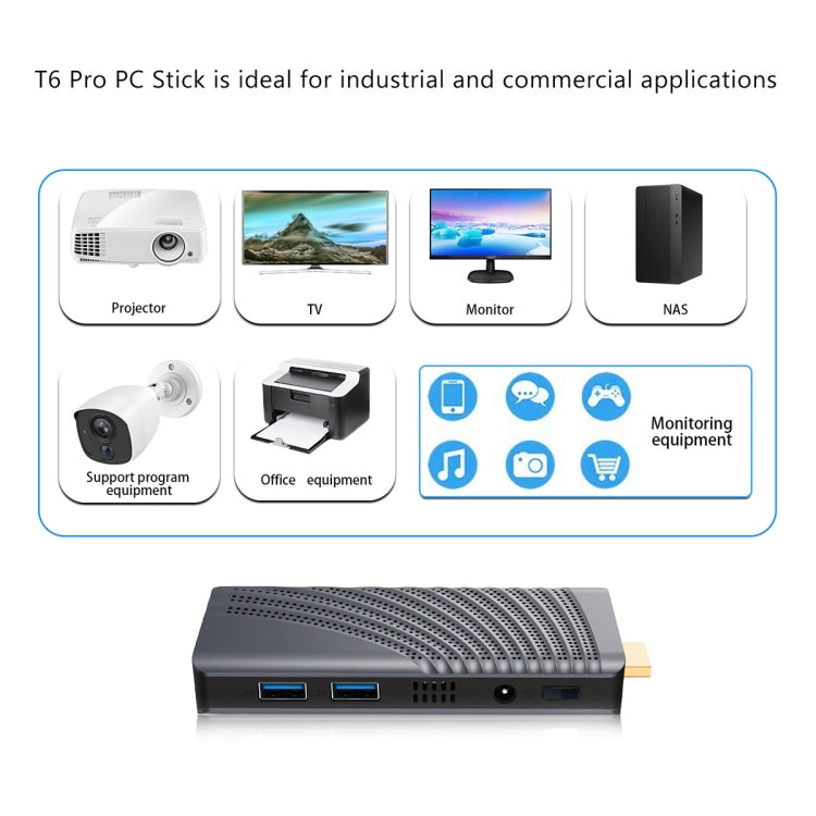 T6 Pro 6+128GB Intel Gemini Lake J4125 Mini PC With Windows 10 Operating System, Spec: EU Plug - Windows Mini PCs by buy2fix | Online Shopping UK | buy2fix