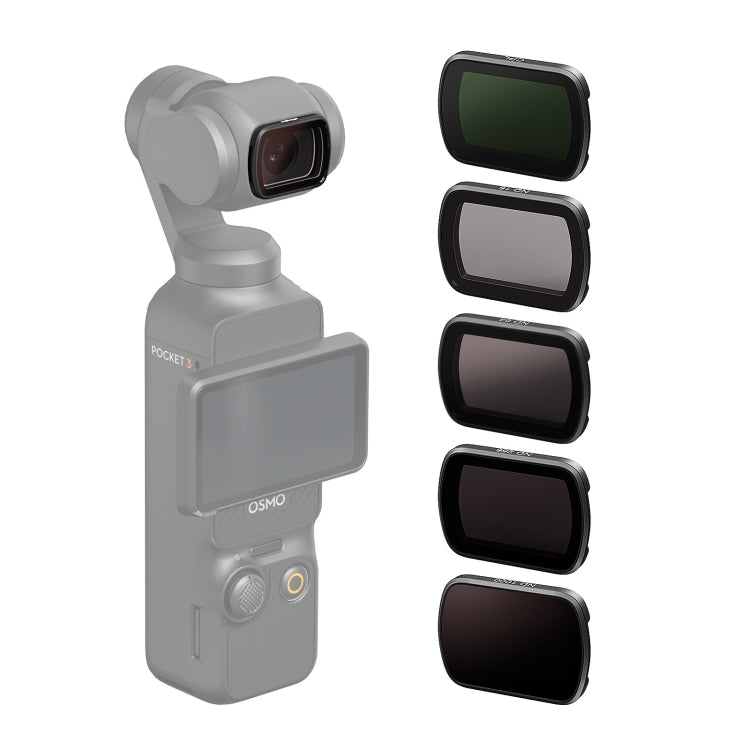 For DJI Osmo Pocket 3 aMagisn HD Double Sided Coated Filters Sports Camera Protective Goggles, Style: ND16+ND64+ND256 + CPL - Lens Accessories by aMagisn | Online Shopping UK | buy2fix