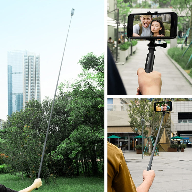 aMagisn 70cm Invisible Straight Pull Selfie Stick Sports Camera Accessories, Specification: Rod+1/4 Turn 3 Jaw+Screw+Phone Clip - Extendable Pole by aMagisn | Online Shopping UK | buy2fix