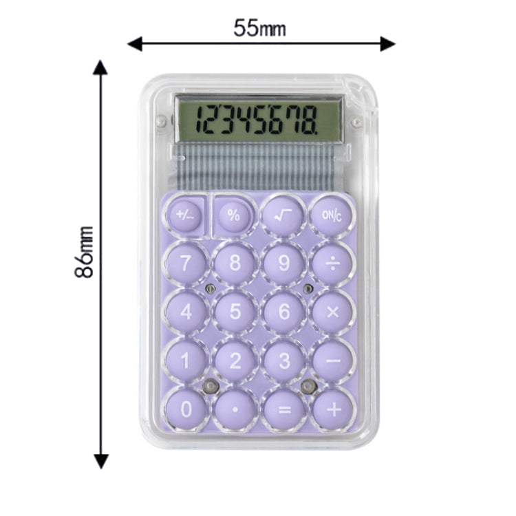 Small Silent Simple Calculator Mini Candy Dormitory Student Office Exam Tool(Purple) - Calculator by buy2fix | Online Shopping UK | buy2fix