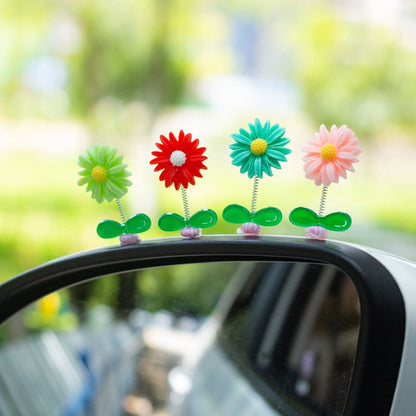 Cute Small Daisy Car Ornament Car Dashboard Shaking Decoration(Orange) - Ornaments by buy2fix | Online Shopping UK | buy2fix