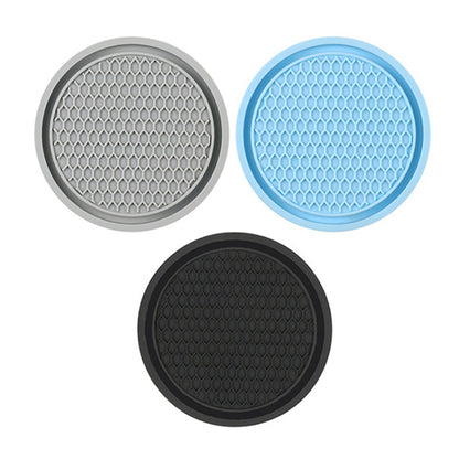 3pcs 7cm Car Diamond-free Water Coaster Interior Anti-slip Mat(Blue) - Car Drink Holders by buy2fix | Online Shopping UK | buy2fix