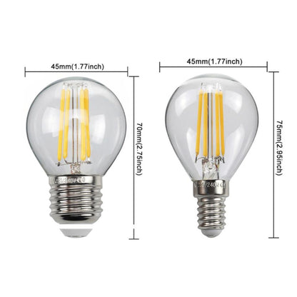 6pcs /Box G45 Bulb LED Lamp Fixture Illuminator Vintage Filament Lights, Style: Transparent Small Screw(220V 4W) - LED Blubs & Tubes by buy2fix | Online Shopping UK | buy2fix